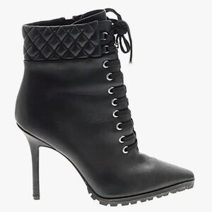 JLo Jordie lace front pointed toe boots - black 8 1/2